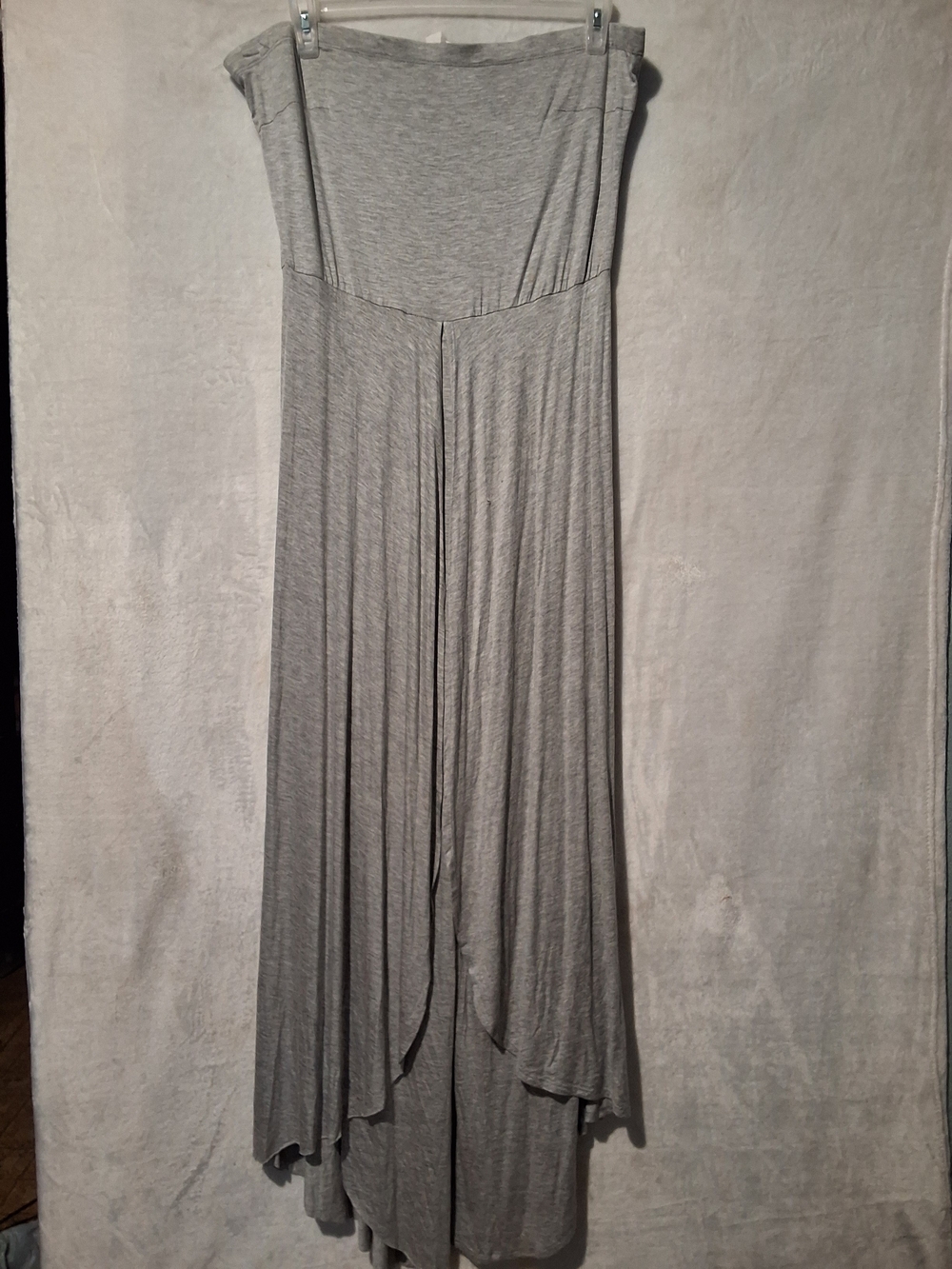 Grey Strapless Jumpsuit Romper - Soft Casual Summer Piece
